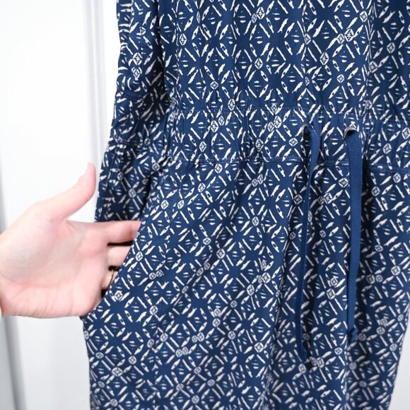 Patagonia Medium Women's Fleetwith Navy Print Crossback Athletic Dress - Picture 5 of 9